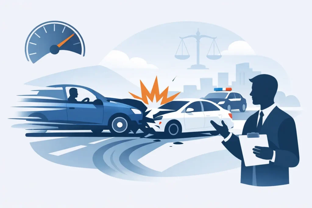 Responsabilidad por exceso de velocidad en accidente