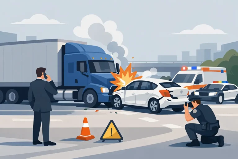 Guía accidente camión: qué hacer tras el impacto