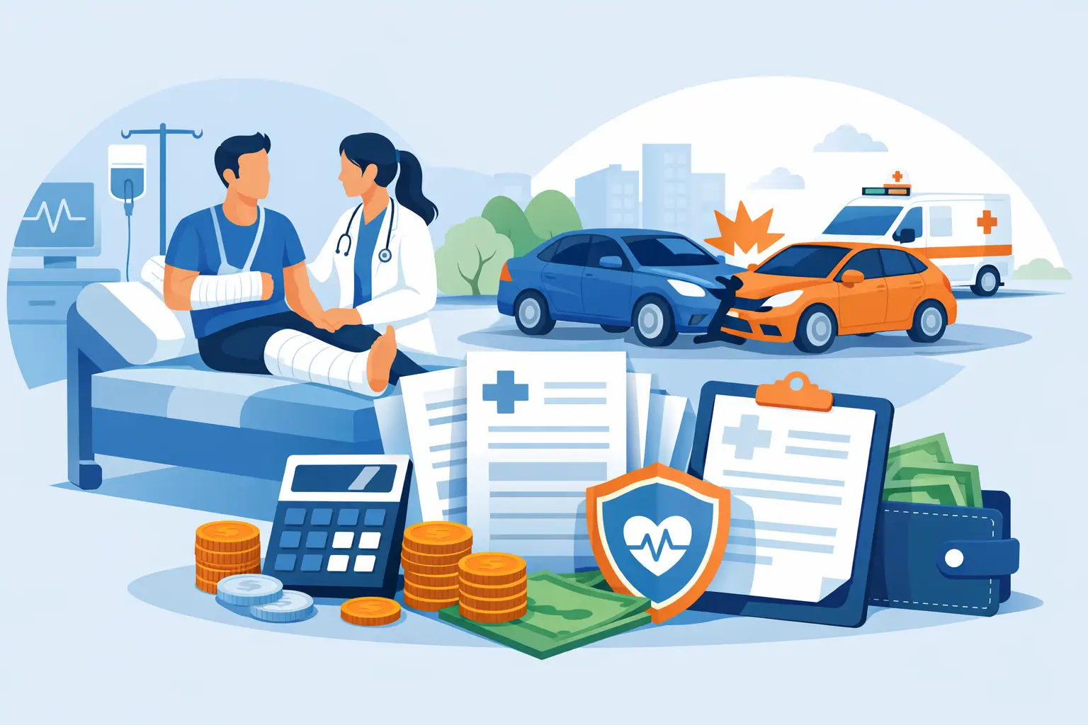 Quién paga facturas médicas tras un accidente