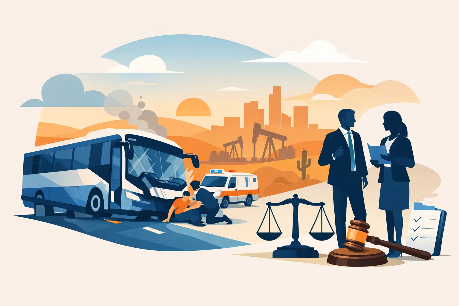 Reclamación por accidente de autobús en Texas