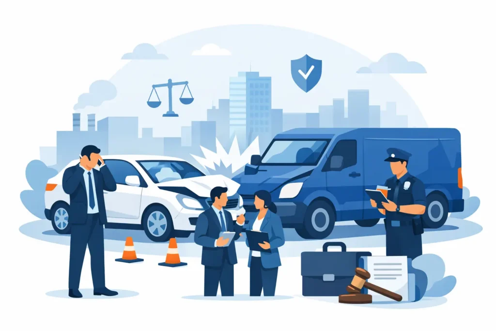 Accidentes de vehículos empresariales y sus derechos