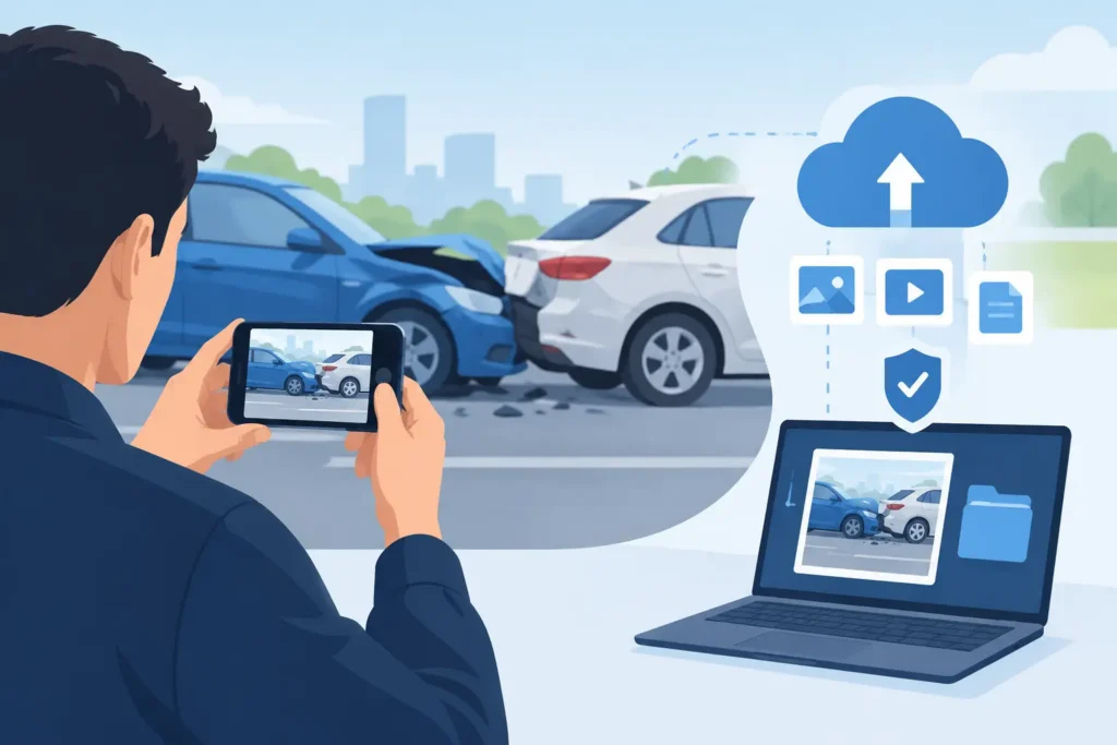 Cómo conservar evidencia digital tras un accidente